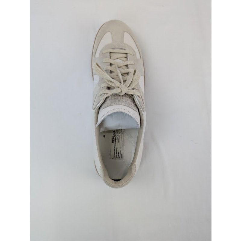 Maison Margiela o1rshd1 Leather Replica Sneaker in White / Grey Size US 12 / EU 45 - 18 Thumbnail