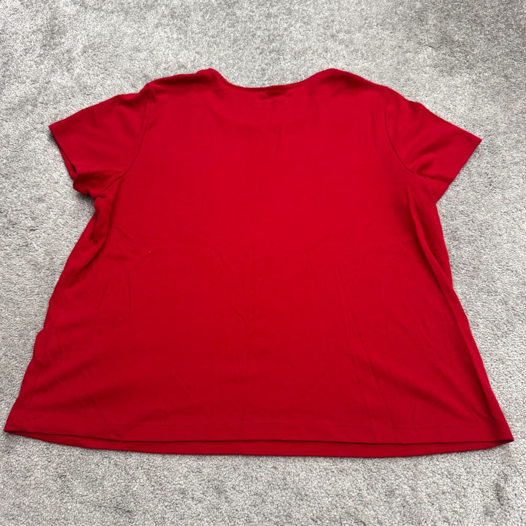 Vintage Rebecca Malone T-Shirt Women 2X Red Short Sleeve Crew Neck Cotton Tee Vintage No Size XXL / US 16-18 / IT 52-54 - 2 Thumbnail