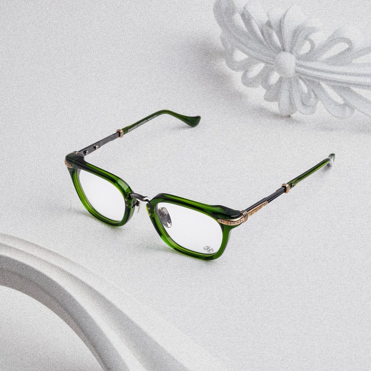 Chrome Hearts CHROME HEARTS TITANASLUVR MOSS/ PEWTER GLASSES Size ONE SIZE - 2 Thumbnail