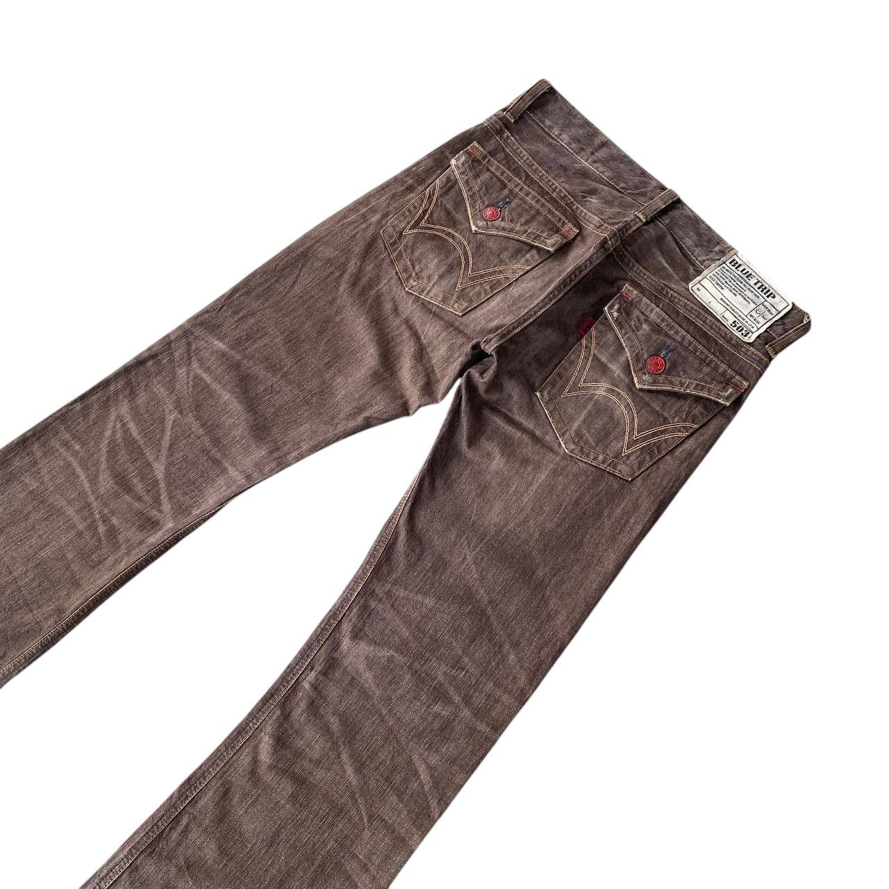 Edwin FLARE EWDIN 503 HERINGBONE GHOSTCLAW DARK BROWN Size US 30 / EU 46 - 9 Thumbnail