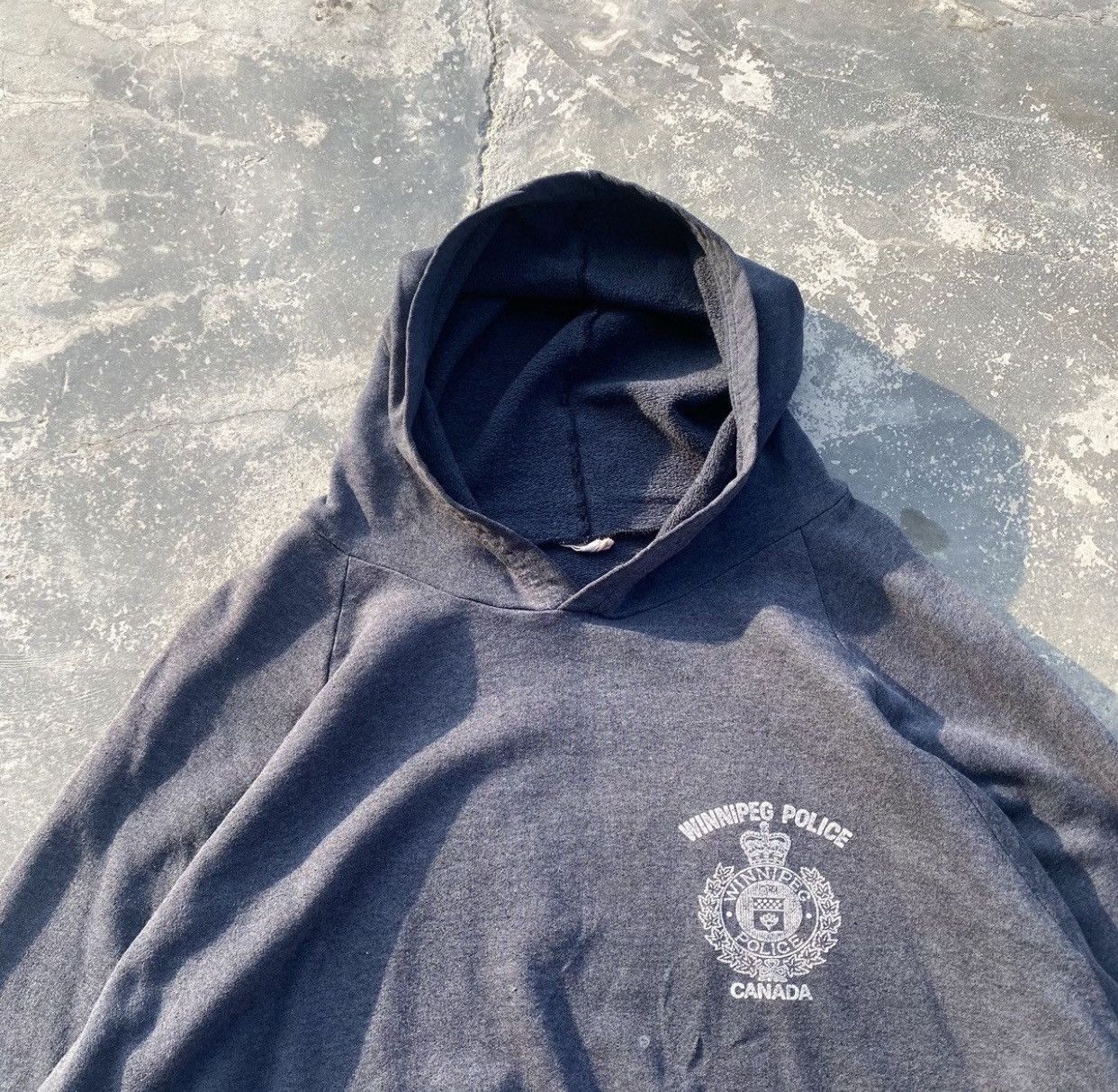 Vintage Very Rare 1980s Canada Police Faded hoodie paperthi Size US L / EU 52-54 / 3 - 3 Thumbnail