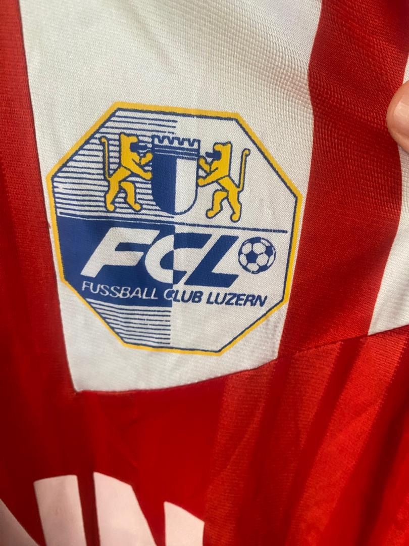 Adidas Vintage 90s Adidas FC Luzern issue player home 94/95 hype Size US L / EU 52-54 / 3 - 6 Thumbnail