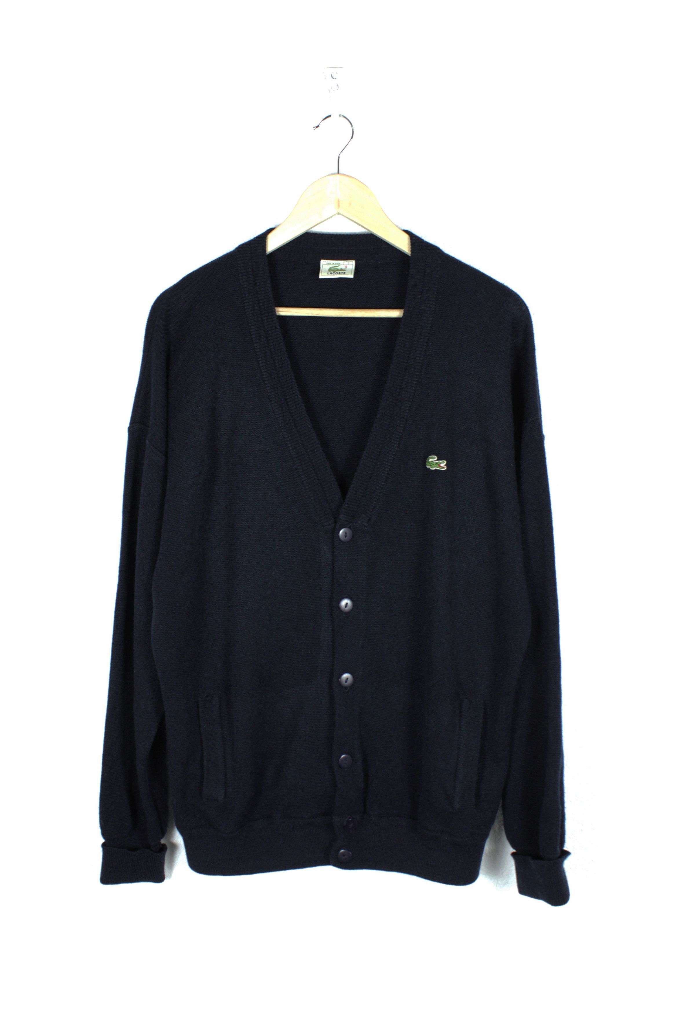 Lacoste Vintage Lacoste Croc Acrylic Navy Cardigan Sweater 90s Size US M / EU 48-50 / 2 - 1 Thumbnail