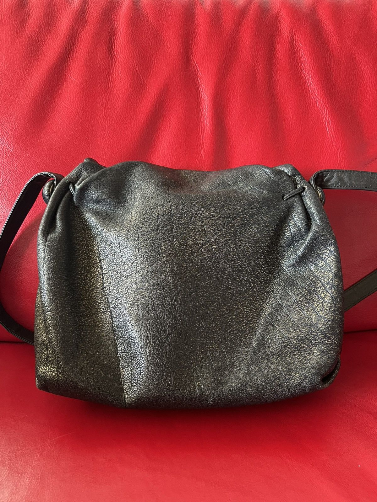 Other Carlos Falchi Vintage Black Leather Butterfly Bag USA made Size ONE SIZE - 11 Thumbnail