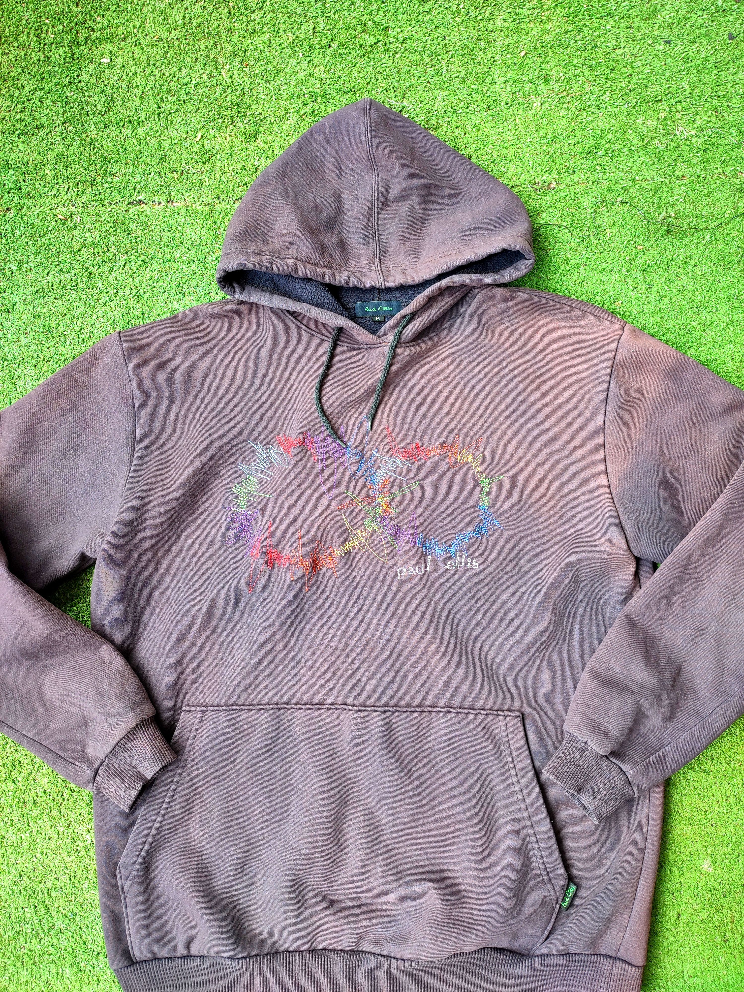 Japanese Brand Paul Ellis Iridescent Aspiration Sun Faded Hoodies Size US M / EU 48-50 / 2 - 4 Thumbnail