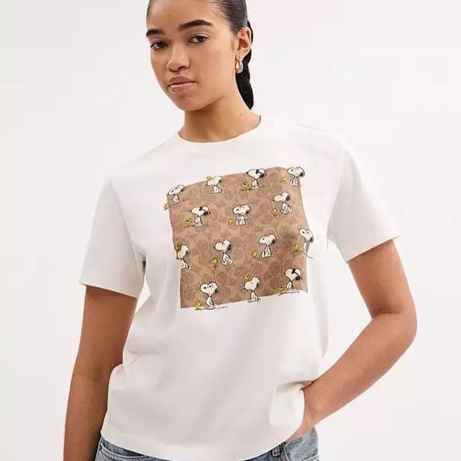 Coach NWT Coach X Peanuts Woman Snoopy T Shirt Cotton CBF06 M Size M / US 6-8 / IT 42-44 - 8 Thumbnail