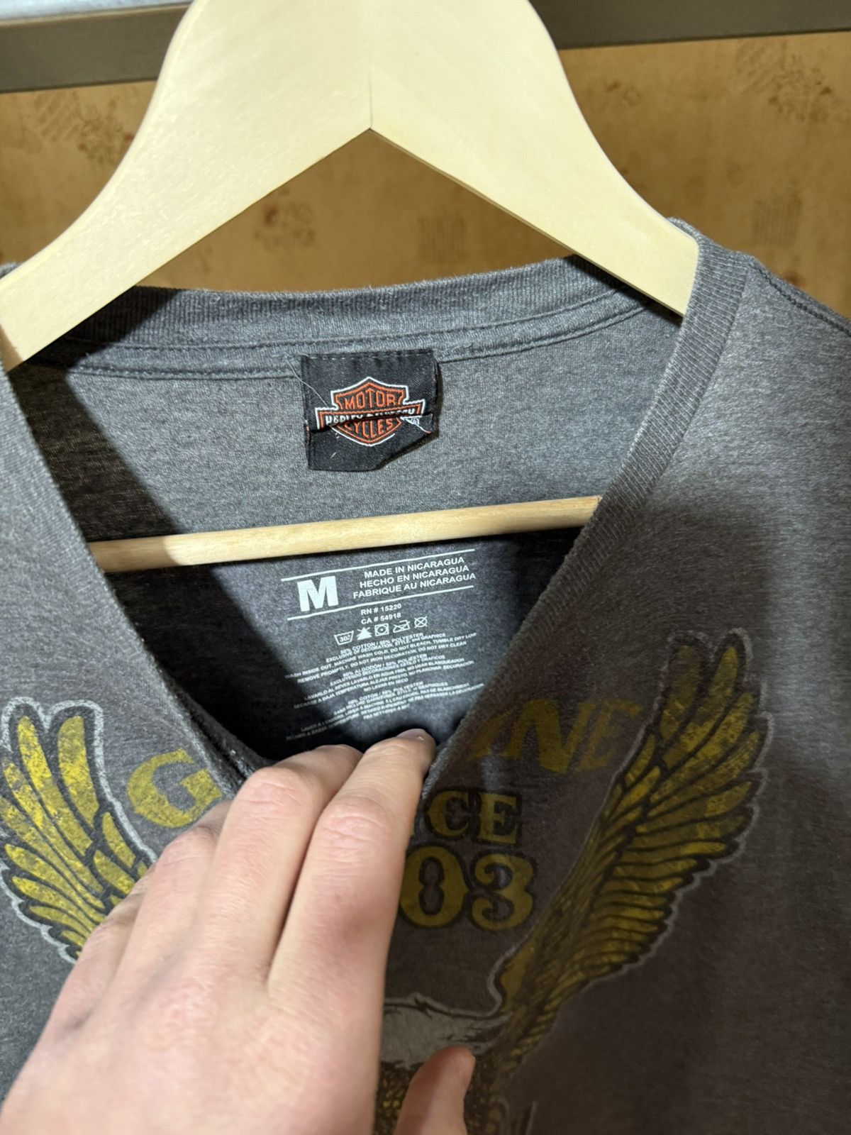 Band Tees × Harley Davidson × Vintage Vintage 2014 Harley Davidson Motorcycles Eagle Retro T-Shirt Size US M / EU 48-50 / 2 - 6 Thumbnail