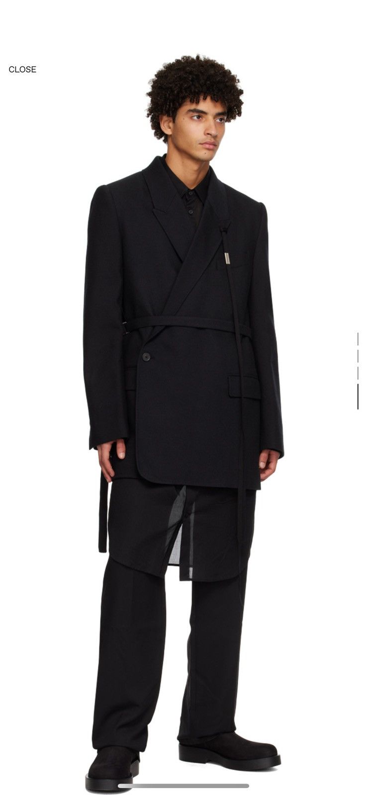 Ann Demeulemeester Ann Demeulemeester Gerard Blazer Size 50L - 4 Thumbnail