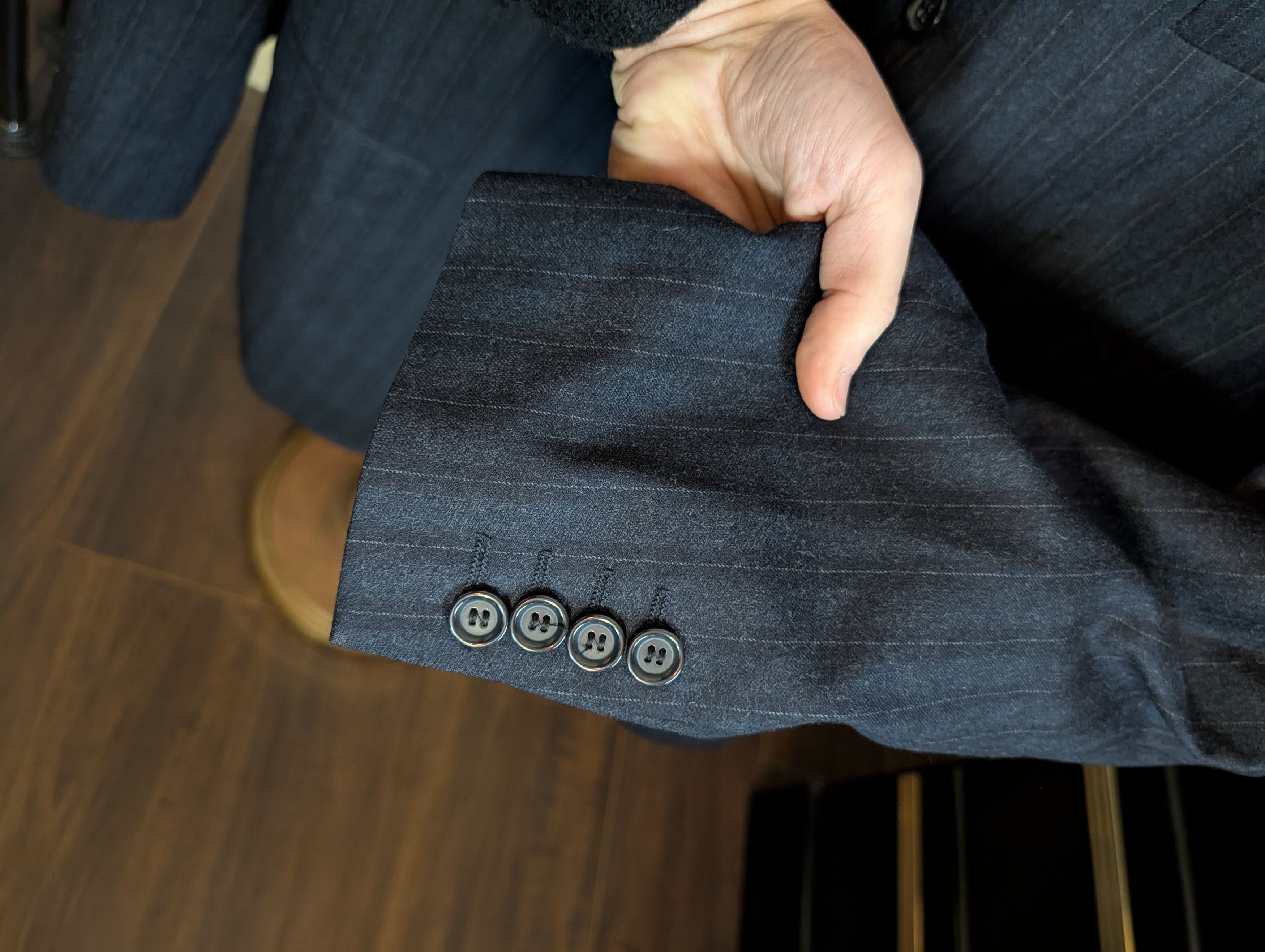 Vitale Barberis Canonico VALENTINE Flannel Barberis super 120s wool jacket Italy Size 40R - 5 Thumbnail