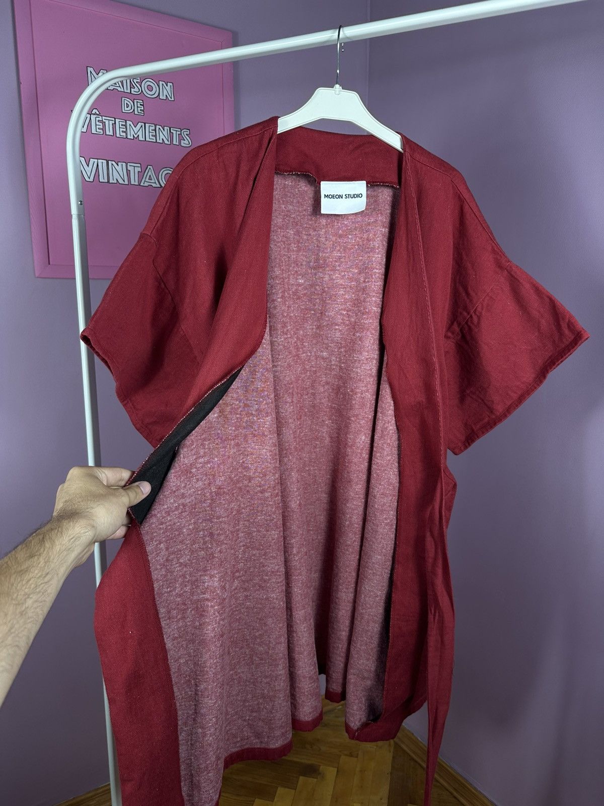 Other Moeon Studio Organic Cotton Classic Kimono Jacket Red Size S / US 4 / IT 40 - 18 Thumbnail