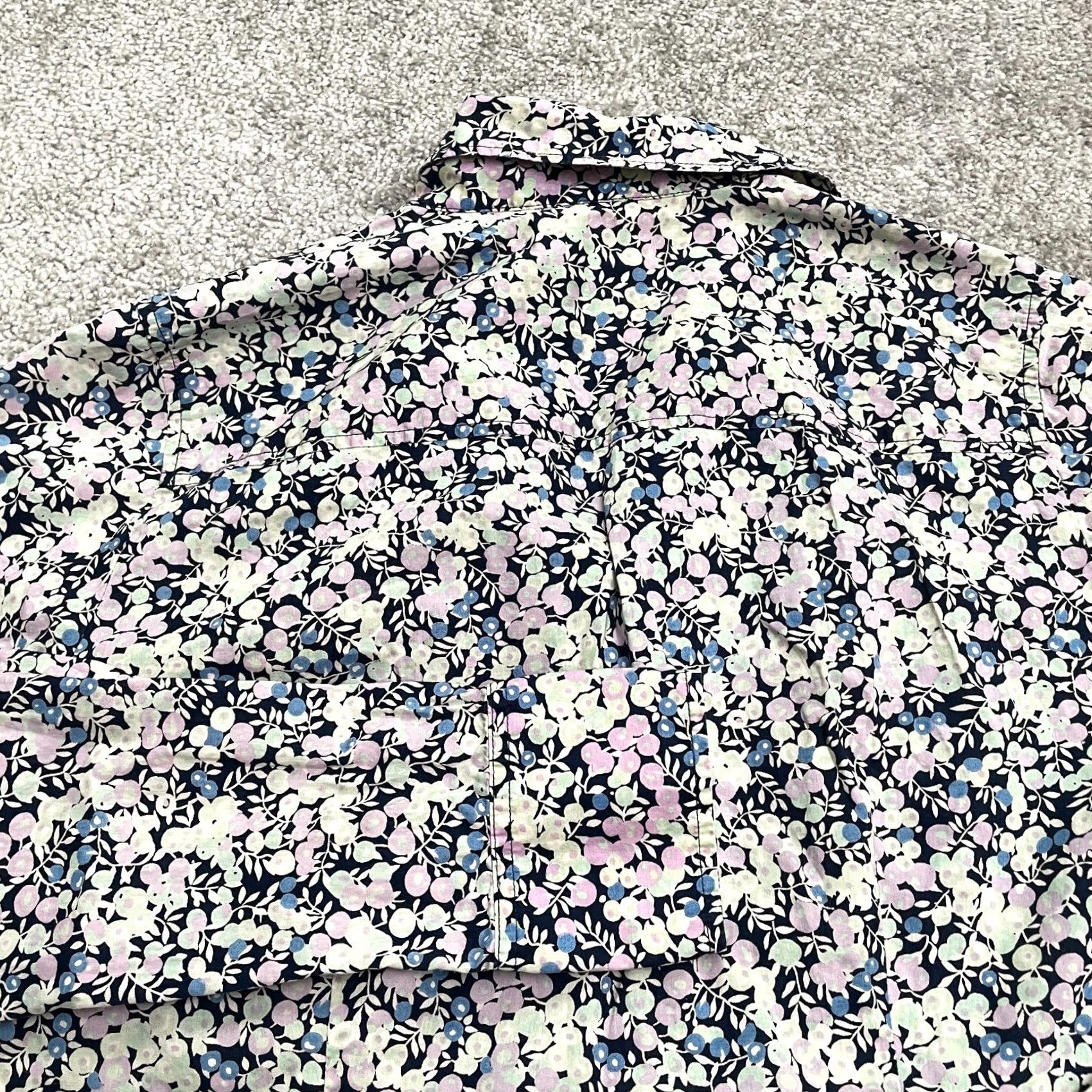 J.Crew J.CREW Floral Shirt Womens 00 Multicolor Button-Down Long Sleeve Top Bohemian, Classic, Designer, Tropical Boys Womens Size XXS / US 00 / IT 34 - 4 Thumbnail