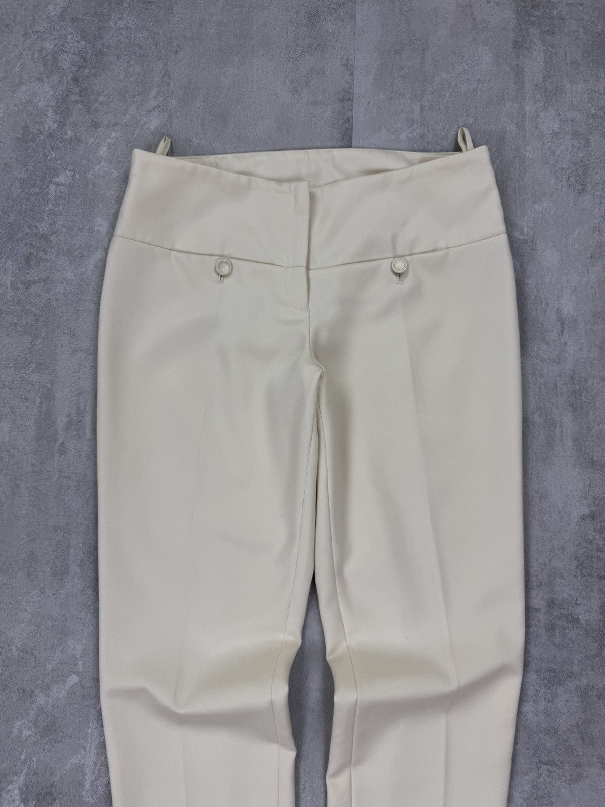 Chanel Chanel Womens Pants Cream-White Dress wool Trousers Size 40 Size 27" / US 4 / IT 40 - 2 Thumbnail