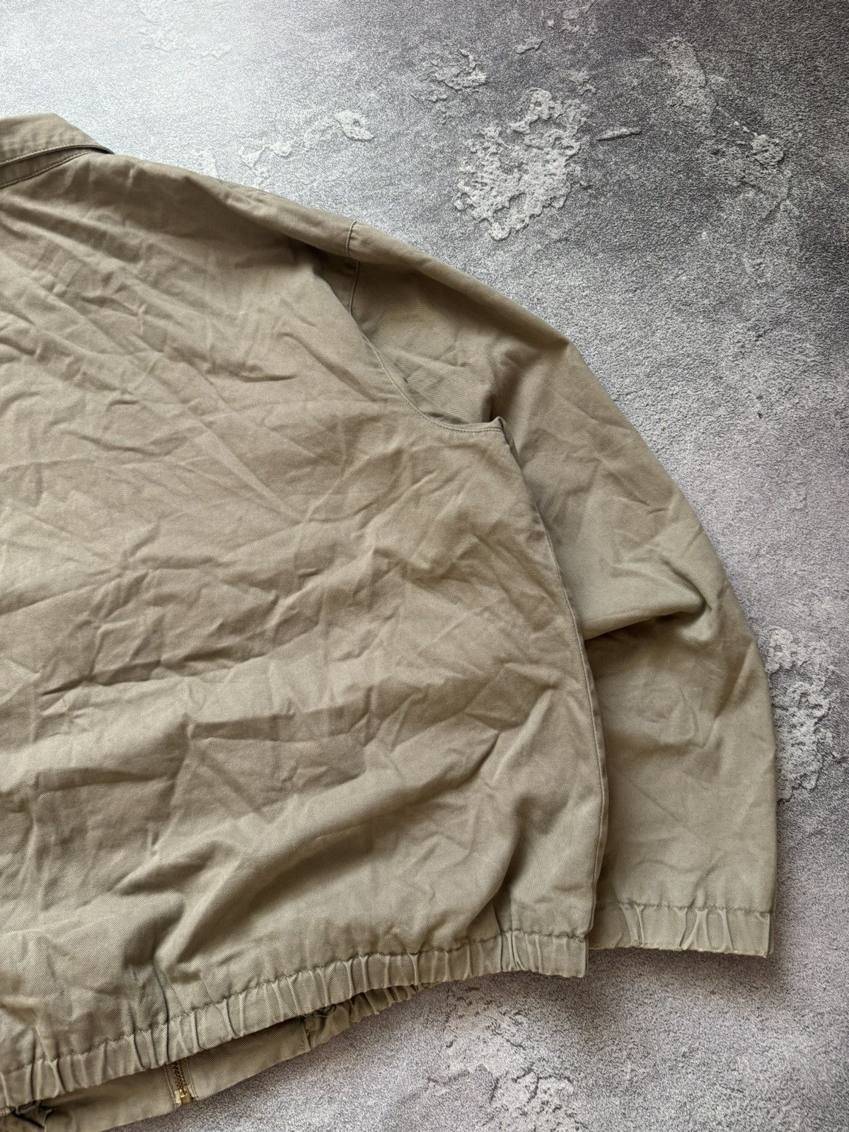 Polo Ralph Lauren × Vintage Polo Ralph Lauren XL 90s zip jacket bomber beige long sleeve Size US XL / EU 56 / 4 - 23 Thumbnail
