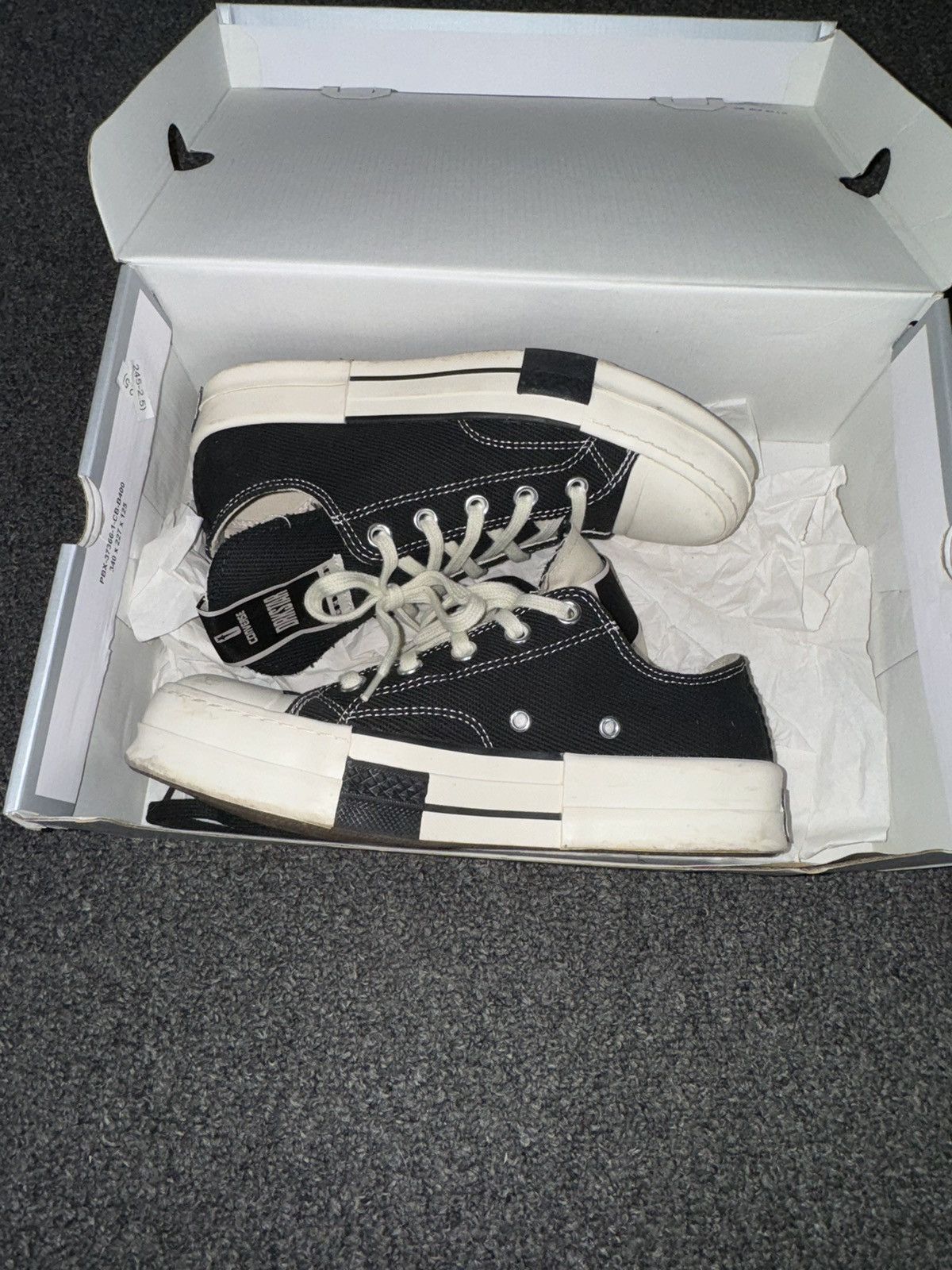 Converse × Rick Owens Rick Owens x DRKSHDW DRKSTAR Chuck 70 Low 'Black' Size US 6 / EU 39 - 9 Thumbnail
