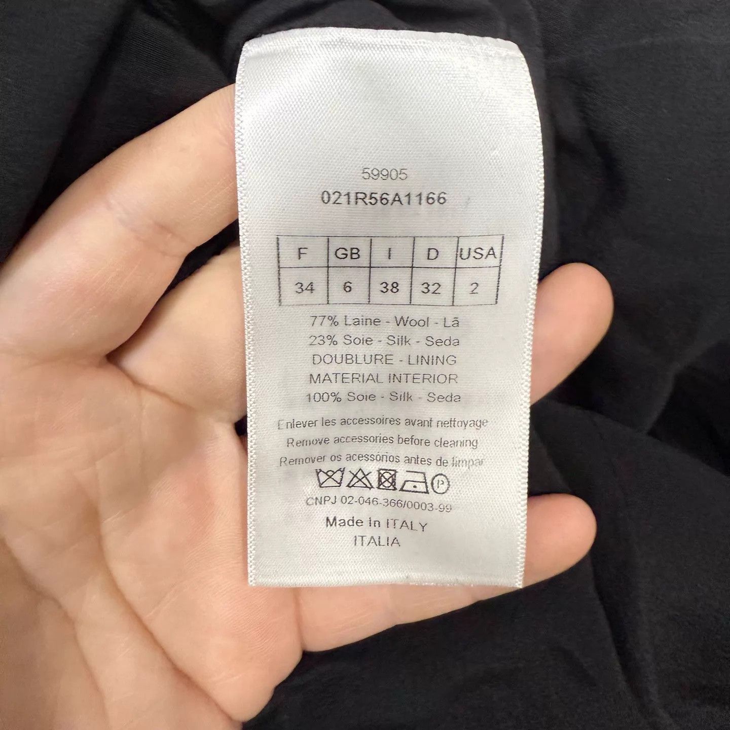Dior Dior Black 2Pocket Lapel ShortSleeve Belted Dress 34 Size XS / US 0-2 / IT 36-38 - 4 Thumbnail