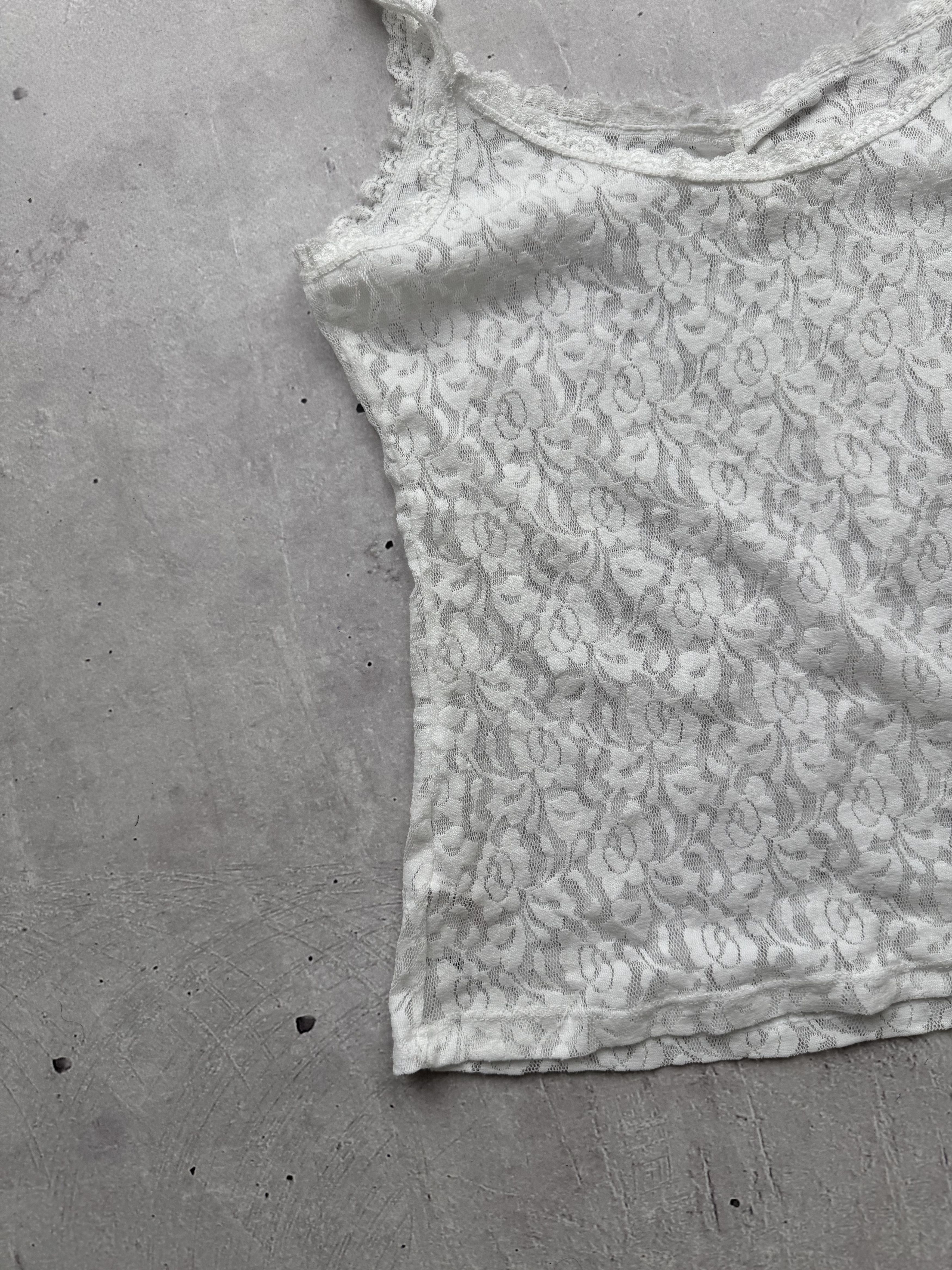 Japanese Brand × Vintage Vintage Lace Mesh Tank Top Size S / US 4 / IT 40 - 6 Thumbnail