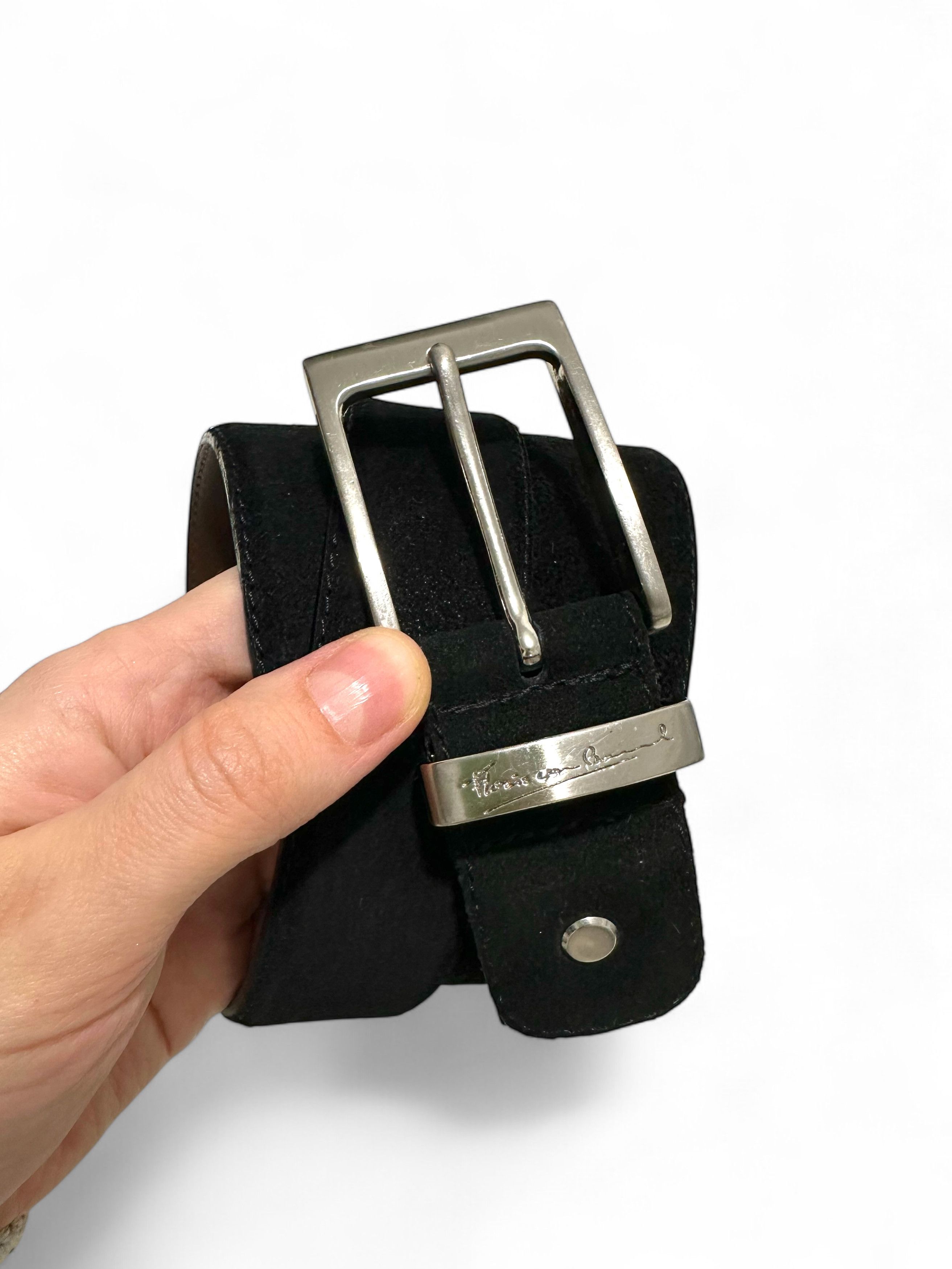 Floris van Bommel Floris Van Bommel Suede Black Belt M-L Size 34 - 3 Thumbnail