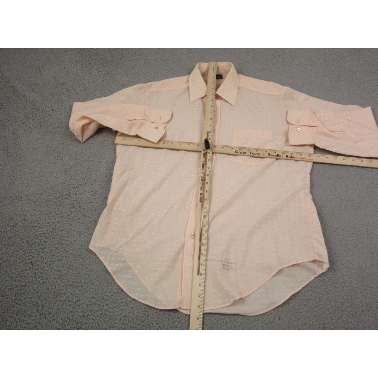 Vintage VINTAGE Career Club Shirt Mens 60s 70s Orange 16.5 Large Button-Up Collar Long Sleeve Made in USA Size US XL / EU 56 / 4 - 7 Thumbnail