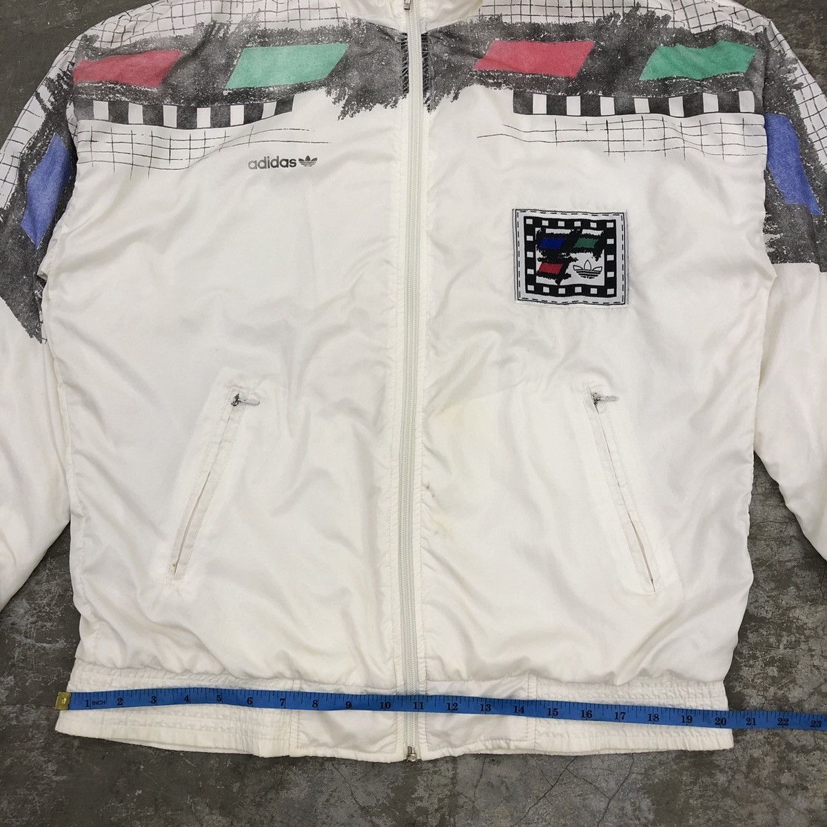 Adidas × Vintage Vintage 90s Adidas Zipper Windbreaker Size US L / EU 52-54 / 3 - 15 Thumbnail