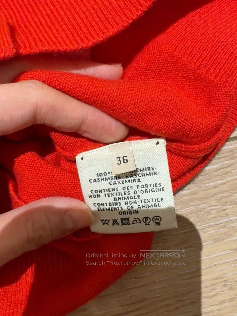Hermes Hermes V-neck cashmere knitted sweater Size XS / US 0-2 / IT 36-38 - 5 Thumbnail