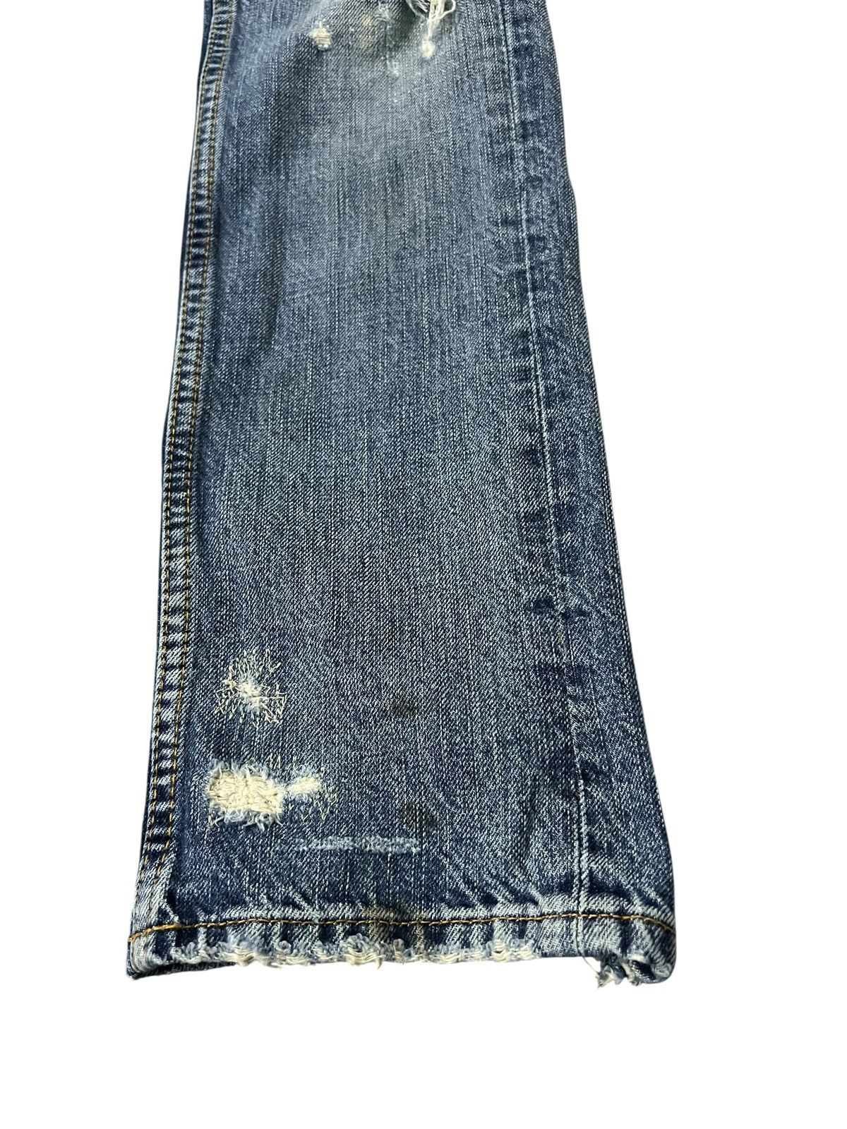 If Six Was Nine Distressed Ralph Lauren Dungarees Low Rise Sick Jean Size US 30 / EU 46 - 5 Thumbnail