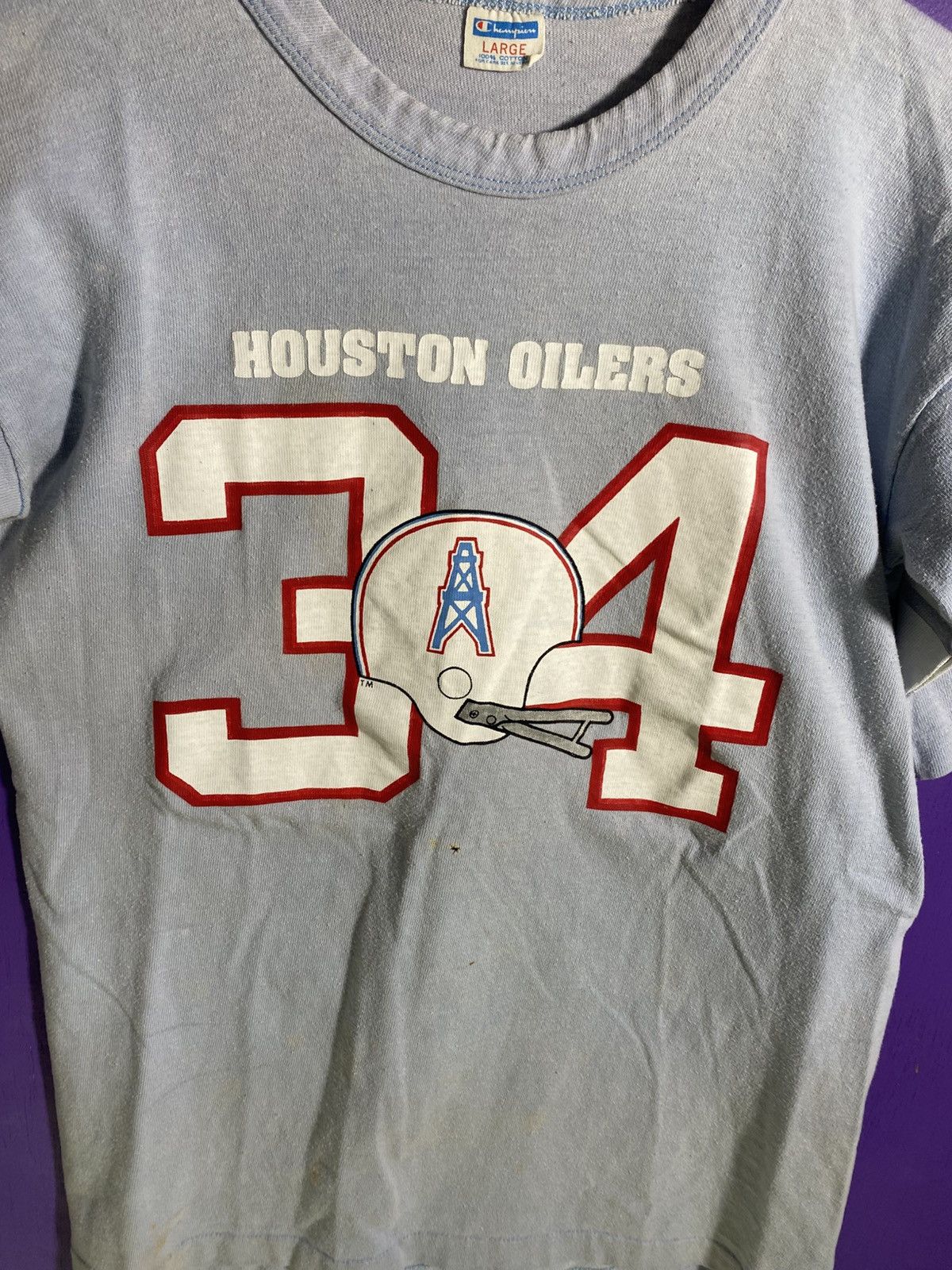Champion × NFL × Vintage Vintage 70s Champion Houston oilers jersey shirt Size US M / EU 48-50 / 2 - 3 Thumbnail