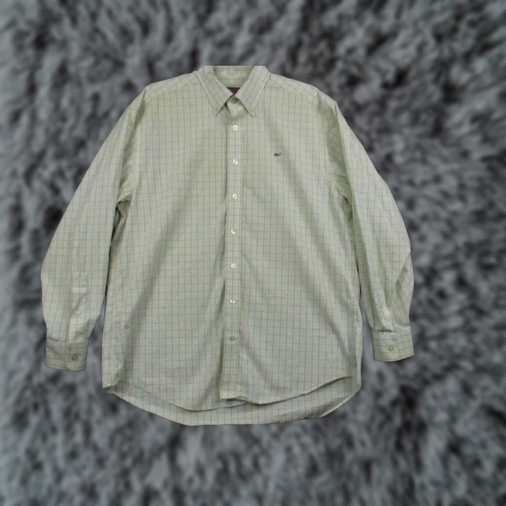 Vineyard Vines Vineyard Vines Shirt Button-Up Whale Logo Long Sleeve Yellow Plaid Men Large Size US L / EU 52-54 / 3 - 1 Thumbnail