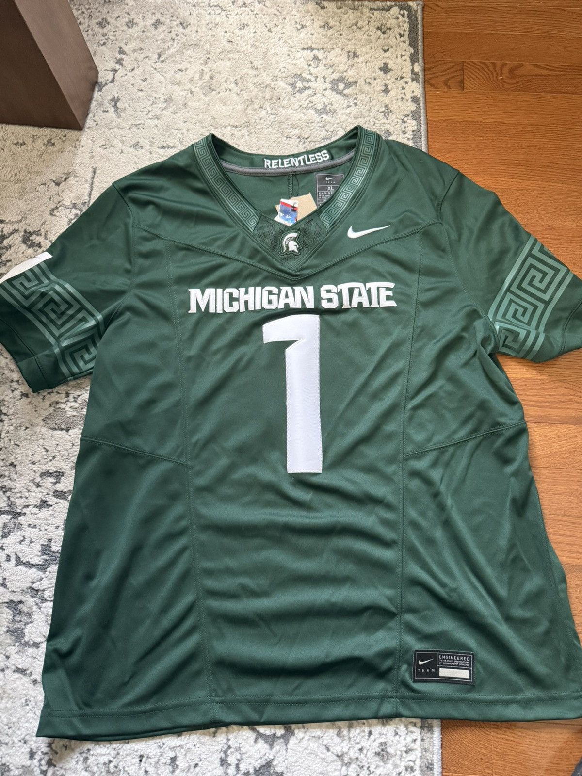 Nike Michigan State Spartans Football Jersey Nike Team Dri-Fit Size US XL / EU 56 / 4 - 1 Thumbnail