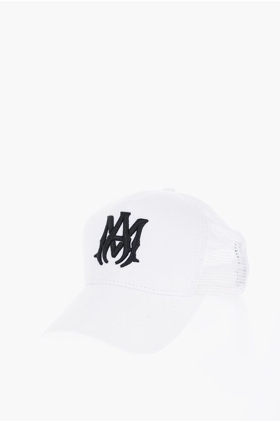 image of Amiri Embroidered Ma Cap in White, Men's