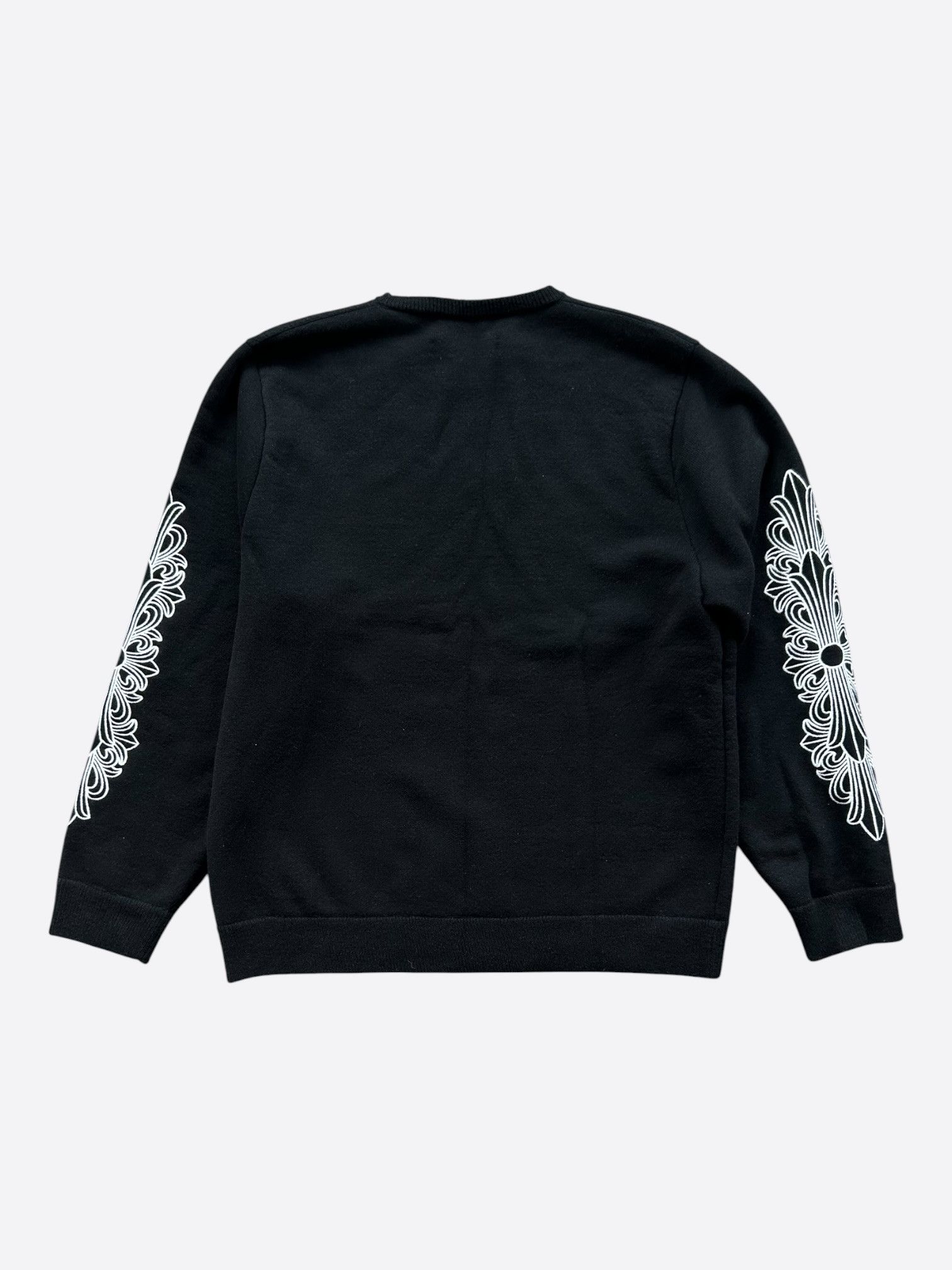Chrome Hearts Black & White Floral Cashmere Sweater $4,500.00 Size US XL / EU 56 / 4 - 2 Thumbnail