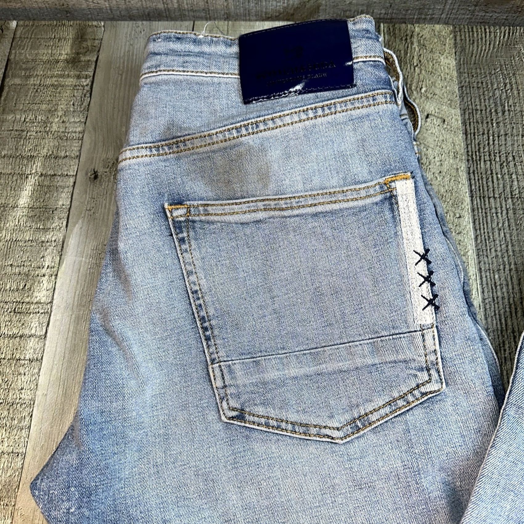 Scotch & Soda Scotch & Soda Jeans Regular Slim 32x32 Men Denim Cotton Blue Slimming Skinny Inseam 32 Size US 30 / EU 46 - 3 Thumbnail