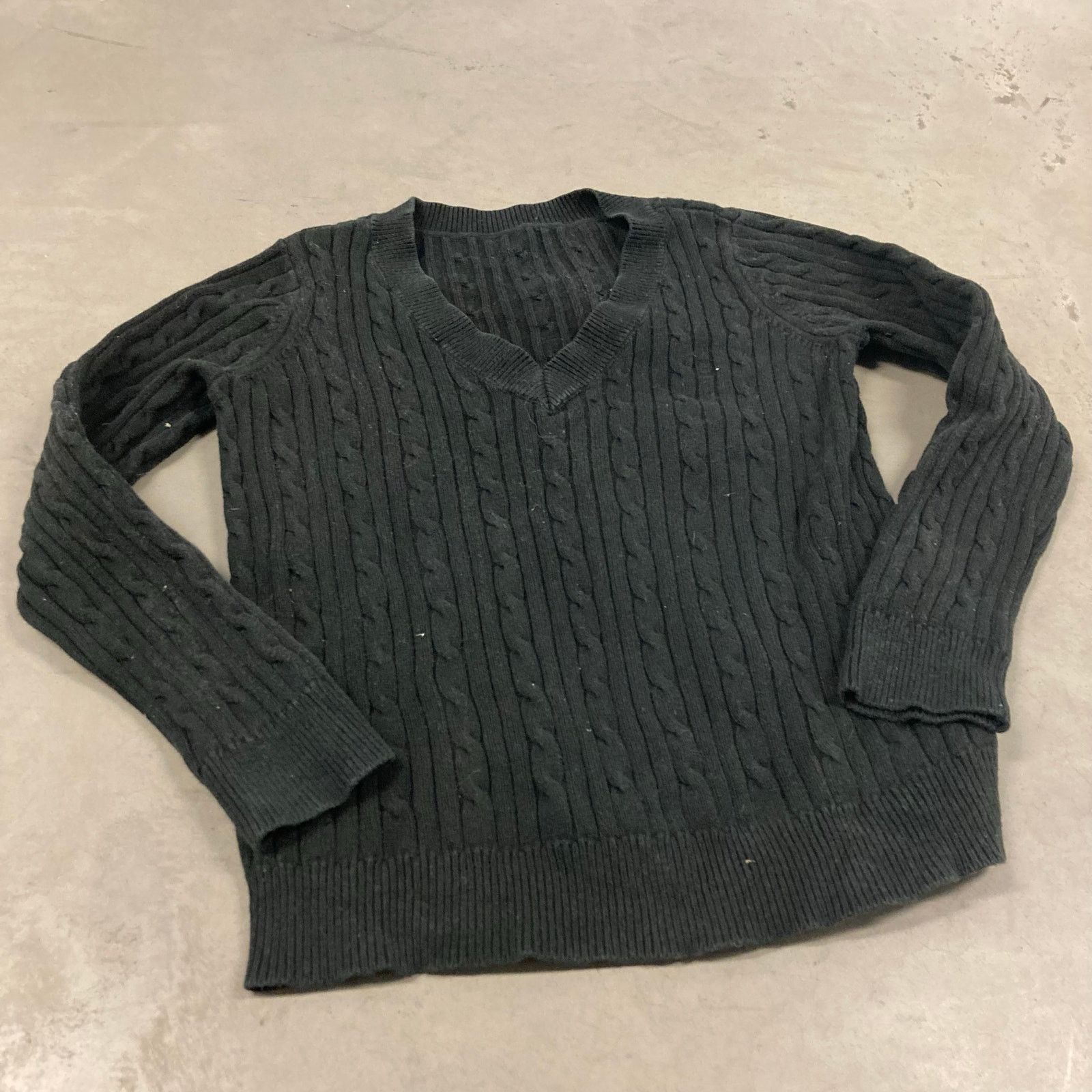 Vintage vintage y2k black cable knit sweater Size US M / EU 48-50 / 2 - 1 Thumbnail