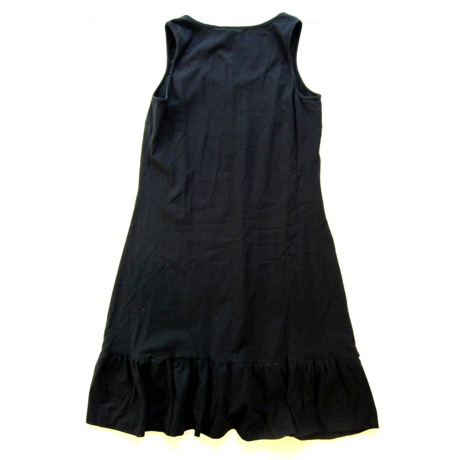 Vintage NWT Wearever Sport Black Cotton Stretch Midi Tank Sun Dress Women Small Size S / US 4 / IT 40 - 2 Thumbnail