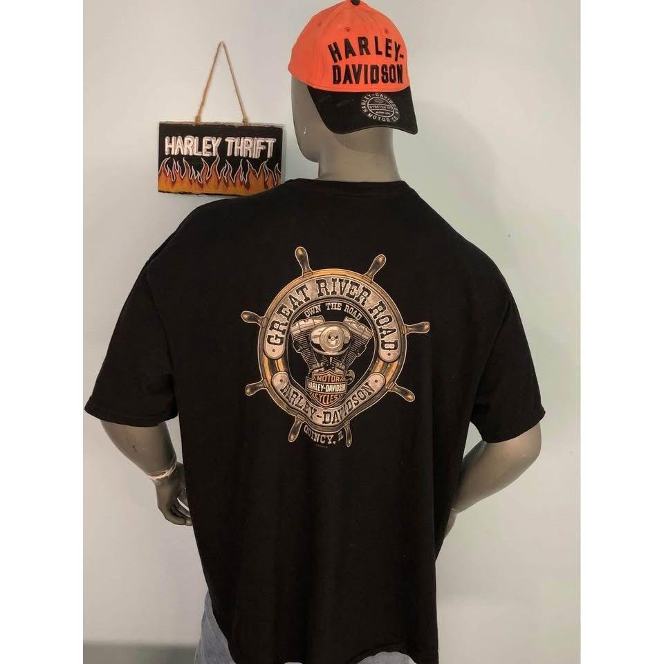 Harley Davidson Harley-Davidson T-shirt 3XL Men QUINCY, ILLINOIS Size US XXL / EU 58 / 5 - 2 Thumbnail