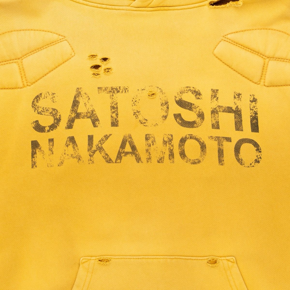 Satoshi Nakamoto Moto Logo Hooded Sweatshirt Mustard Black Size US S / EU 44-46 / 1 - 3 Thumbnail