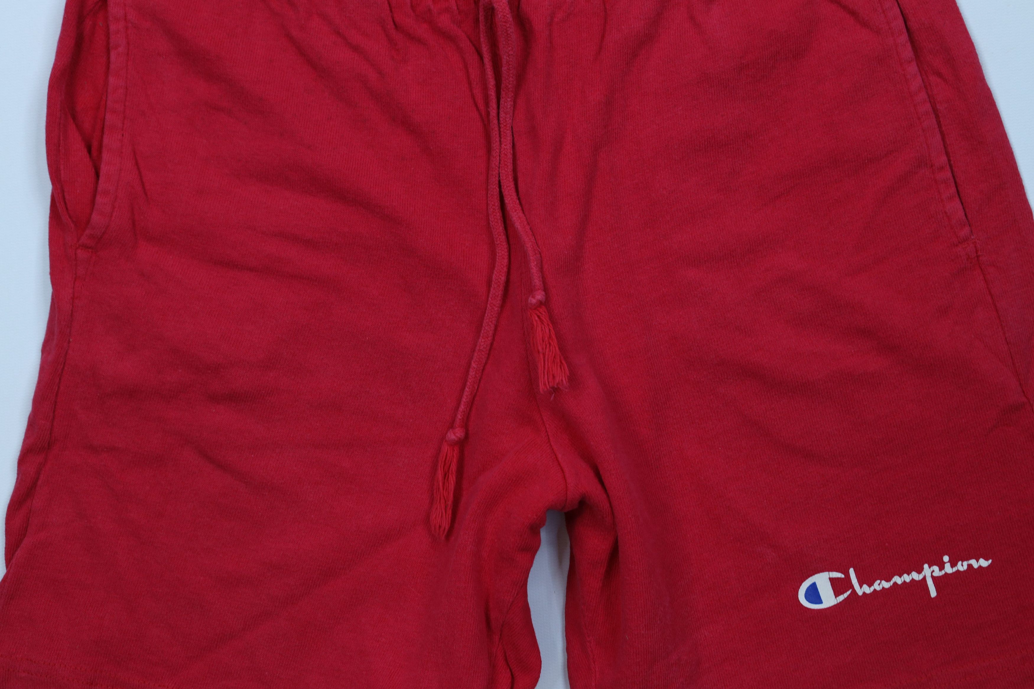 Champion Vintage 90s Champion Spell Above Knee Shorts Red Cotton USA Size US 30 / EU 46 - 3 Thumbnail