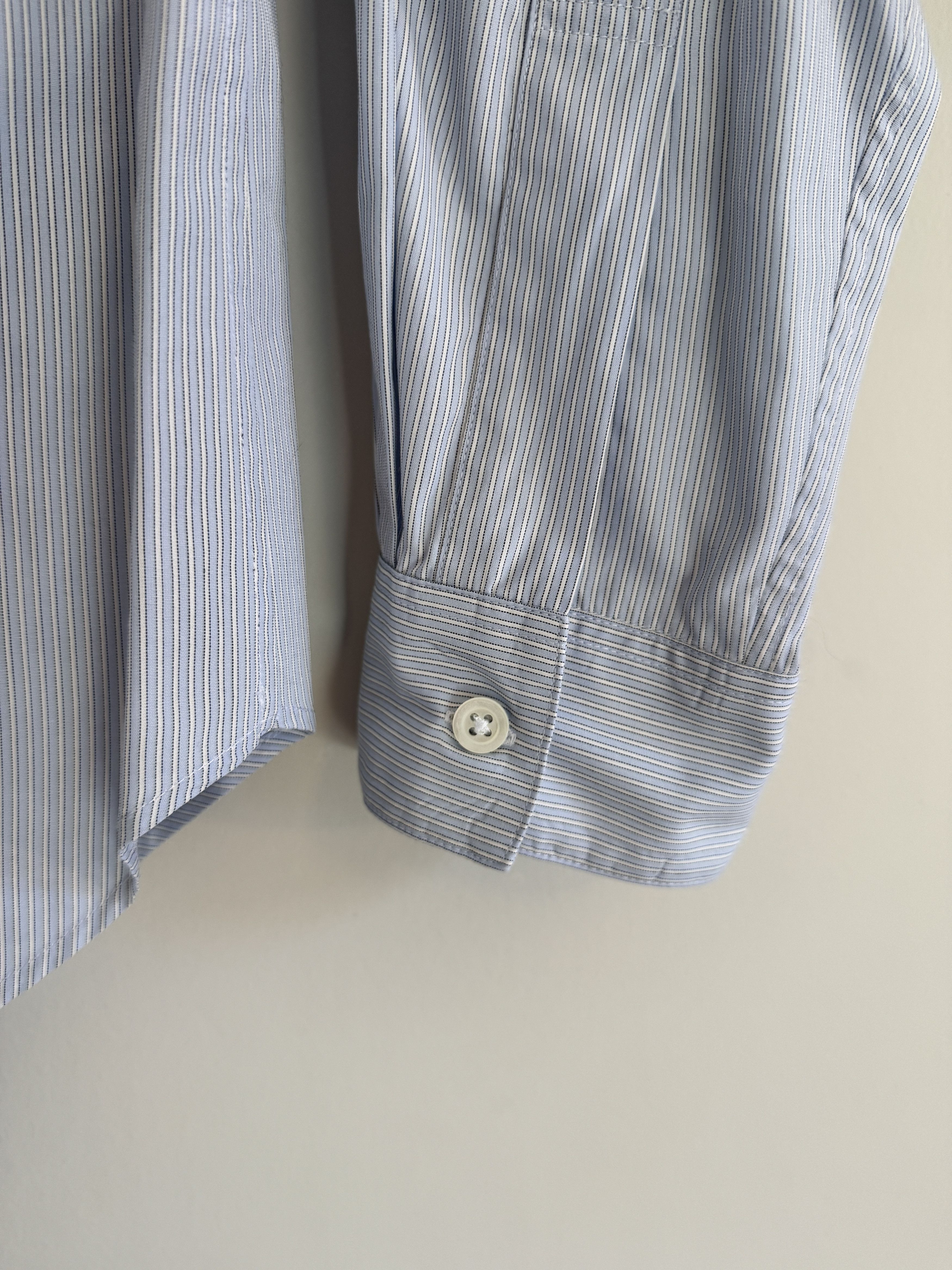 Margaret Howell Basic Shirt Fine Stripe Blue/Grey Size US S / EU 44-46 / 1 - 4 Thumbnail