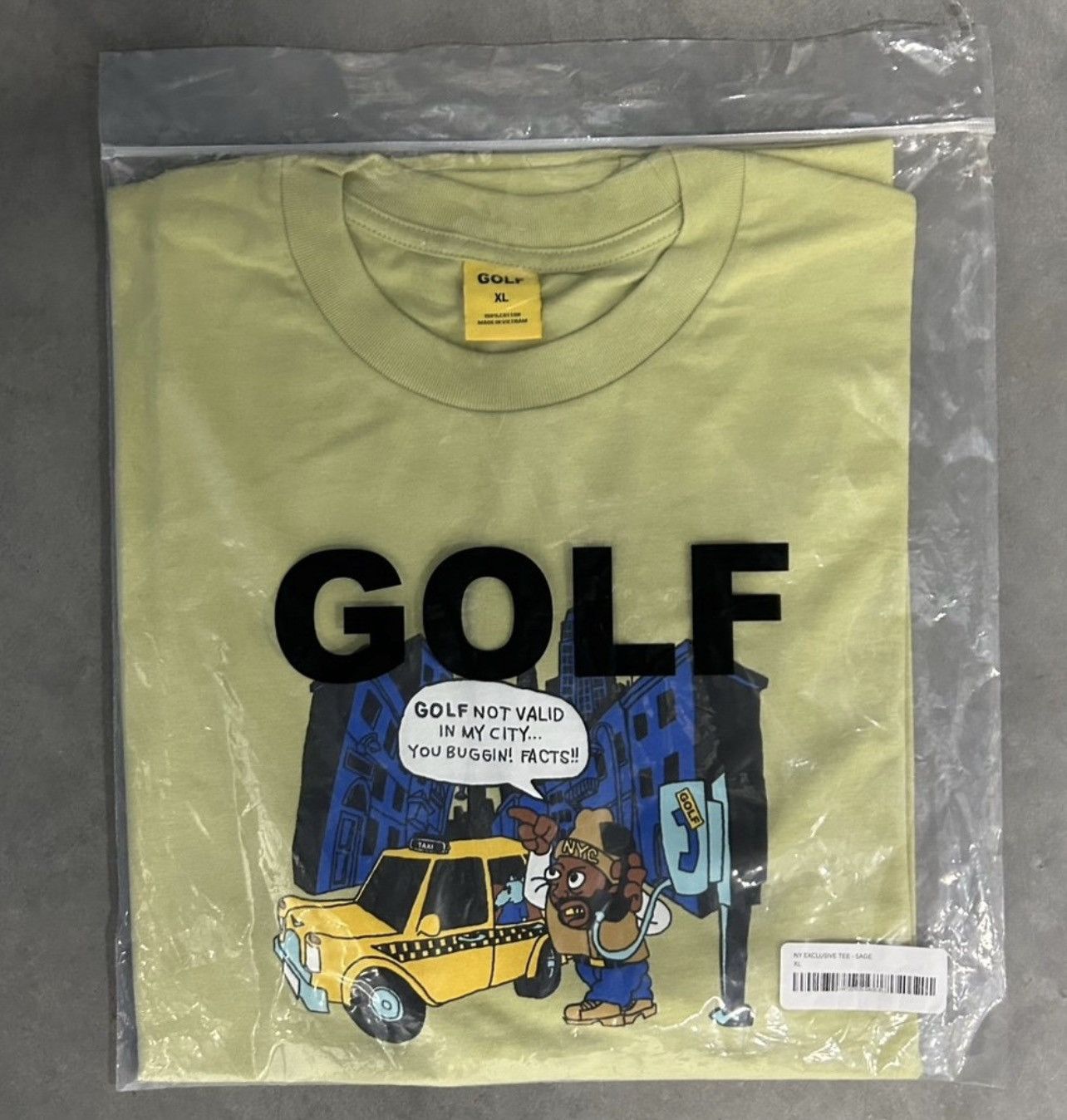 Golf Wang NY EXCLUSIVE TEE (SIZE XL) (SAGE) - GOLF WANG Size US XL / EU 56 / 4 - 1 Preview