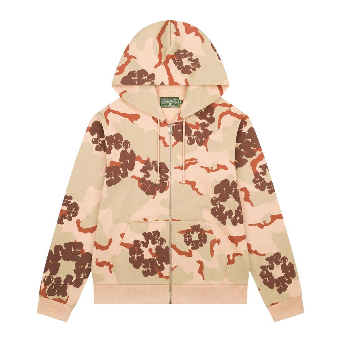 DENIM TEARS Wreath Zip Sweatshirt 'Tan Camo' Size US S / EU 44-46 / 1 - 1 Thumbnail