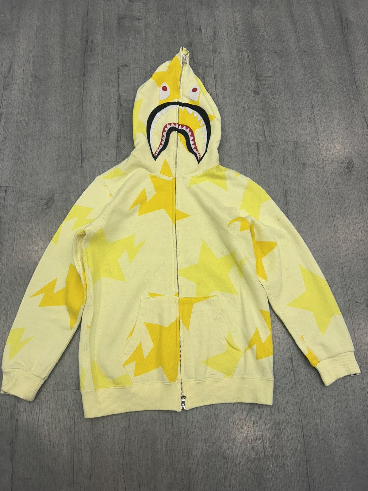 Bape BAPE Shark Full Zip Hoodie Yellow Star Camo–Made in Japan XS Size XS / US 0-2 / IT 36-38 - 1 Thumbnail