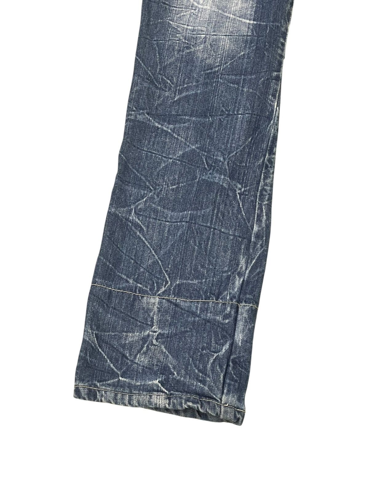 Japanese Brand Double Waist Jeans Roddle Faded Denim Slim1🟦6 Size US 32 / EU 48 - 13 Thumbnail