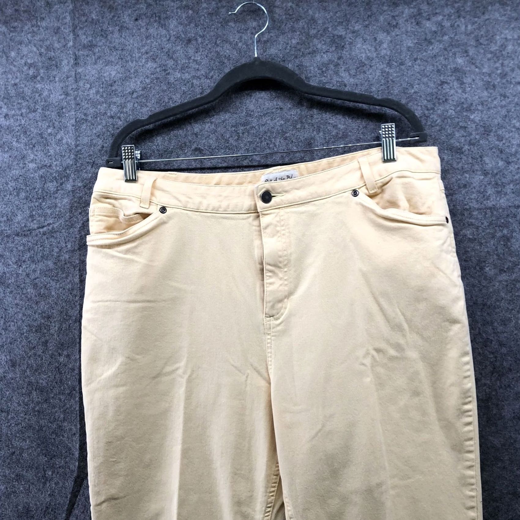 J. Jill VTG J. Jill Yellow Jeans Size 18 High Rise Flare Bootcut Stretch Womens Size 40" / US 18 - 3 Thumbnail