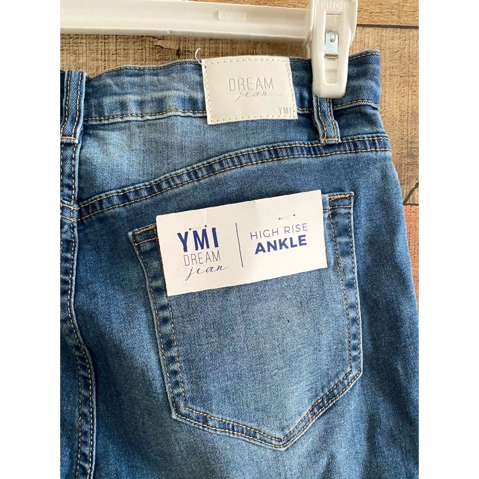 Vintage NEW YMI Size 7 High Rise Ankle Destressed Jeans Size 28" / US 6 / IT 42 - 6 Thumbnail