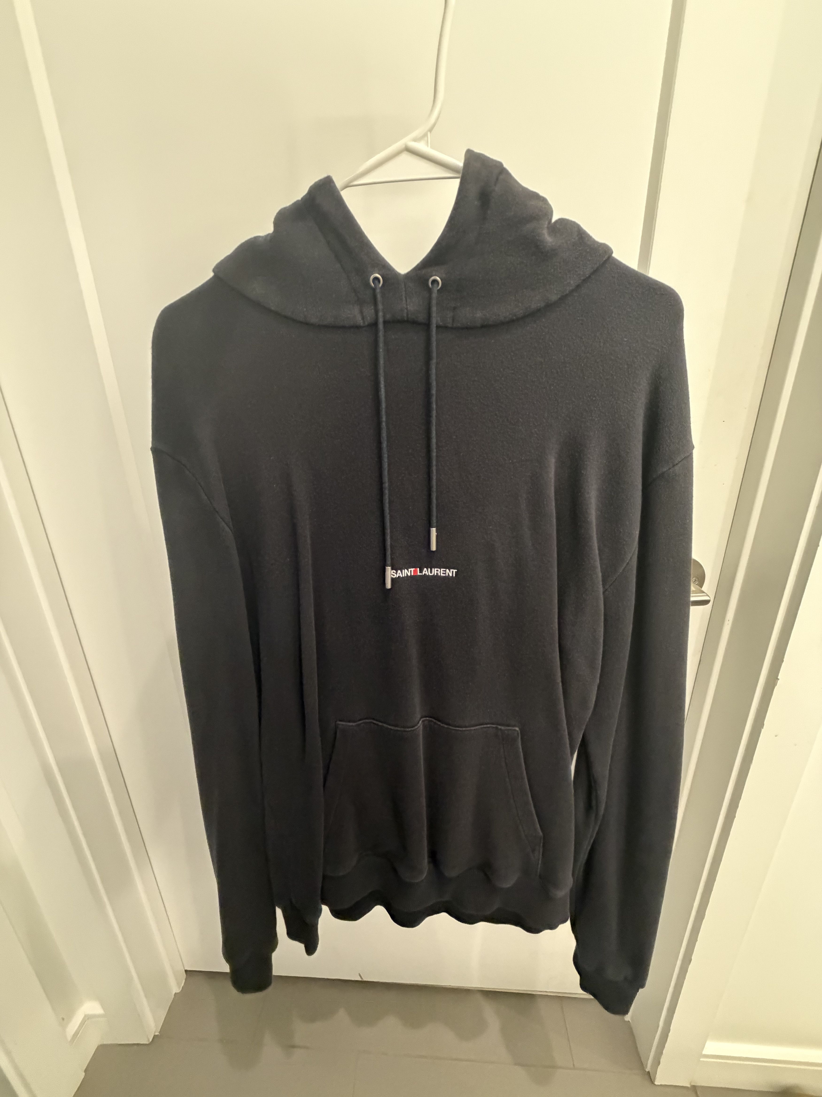 Saint Laurent Paris Saint Laurent Paris Black Hoodie Size US S / EU 44-46 / 1 - 1 Thumbnail