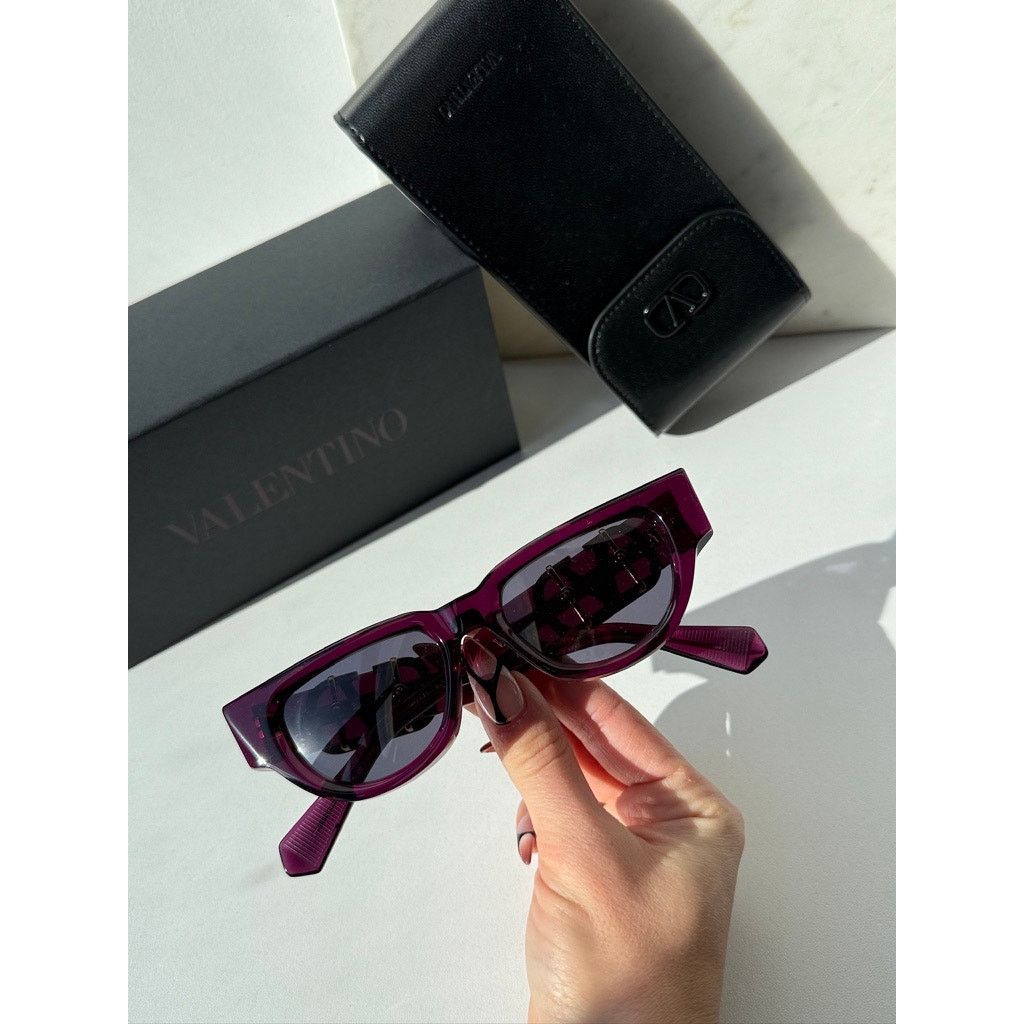 NEW Valentino V-Due VLS103-D Purple Cat Eye Sunglasses display picture 1