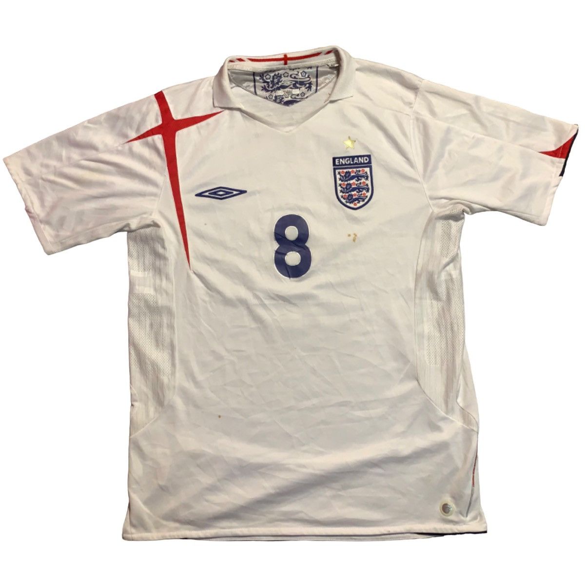 Chelsea Soccer × Umbro 2005/2007 LEGEND FRANK LAMPARD ON ENGLAND HOME JERSEY Size US M / EU 48-50 / 2 - 2 Thumbnail