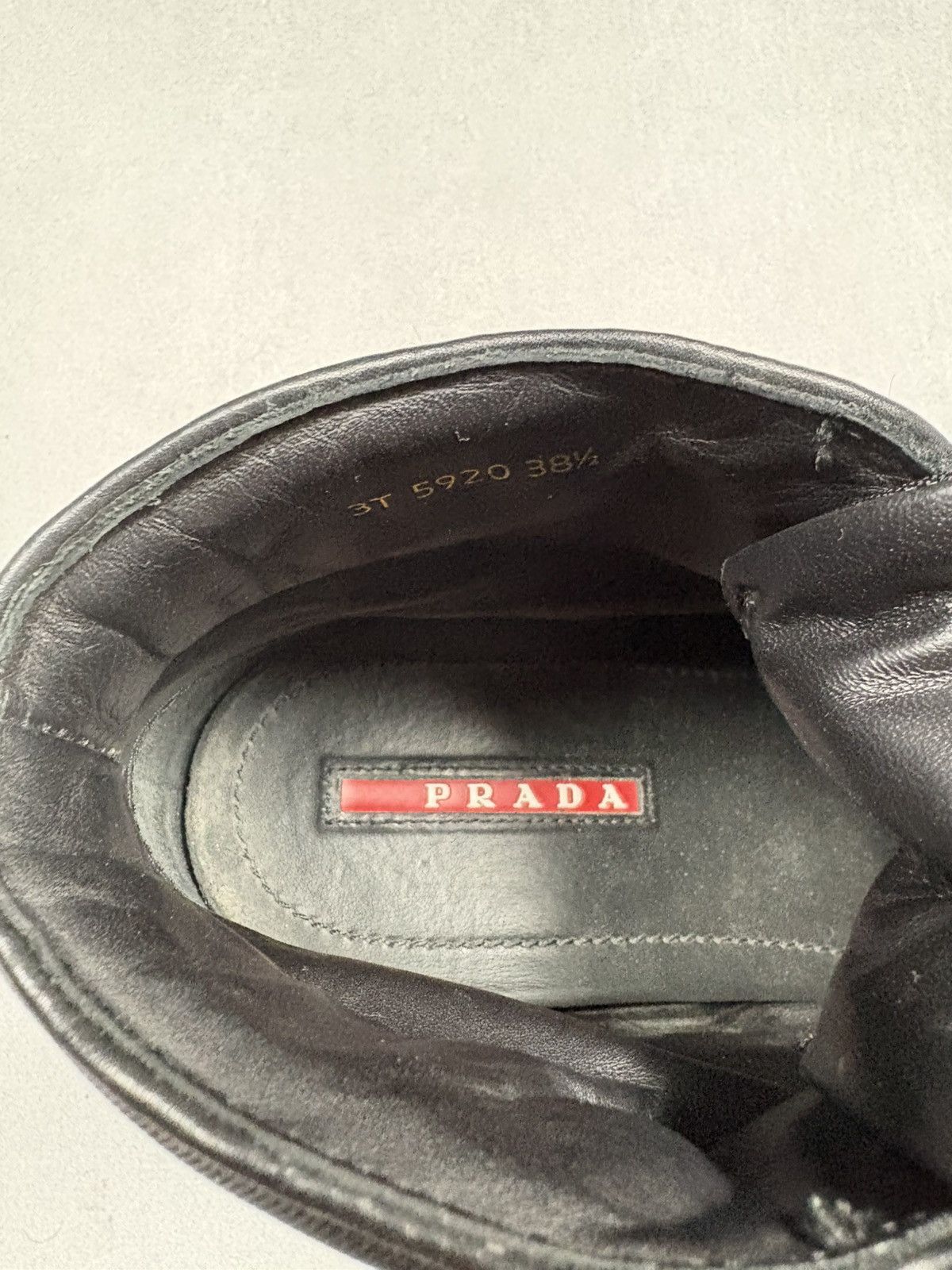 Prada Prada Milano Leather Hiking Combat Boots Lug Sole 3T 5920 Size US 8.5 / IT 38.5 - 14 Thumbnail