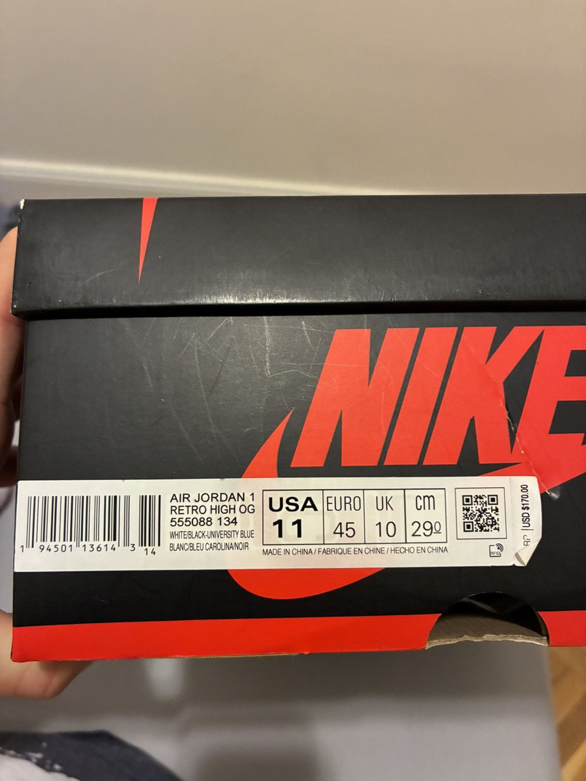 Jordan Brand Jordan 1 High UNC Size US 11 / EU 44 - 9 Thumbnail