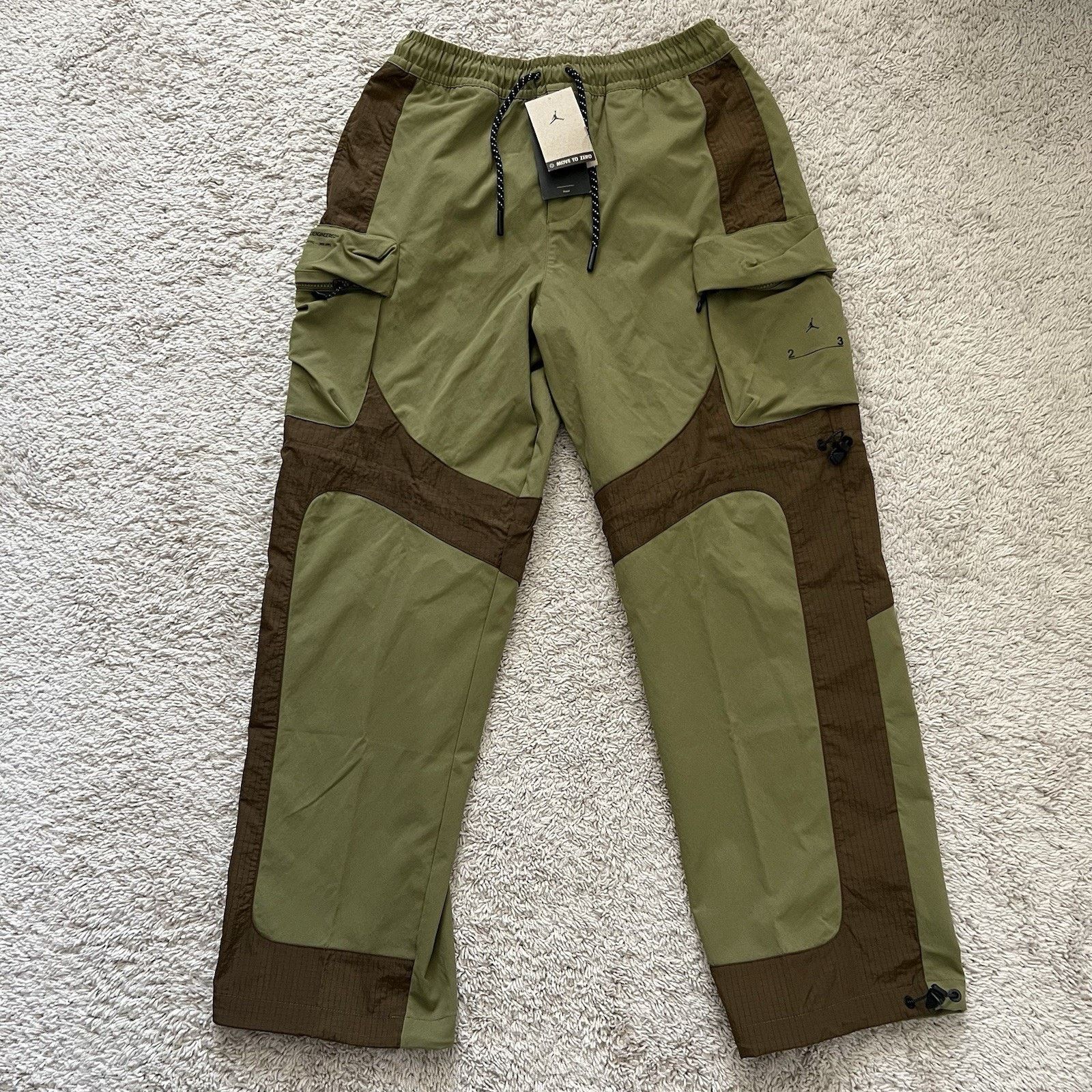 Jordan Brand Nike Jordan 23 Engineered Woven Cargo Pants Green Medium Size US 30 / EU 46 - 9 Thumbnail