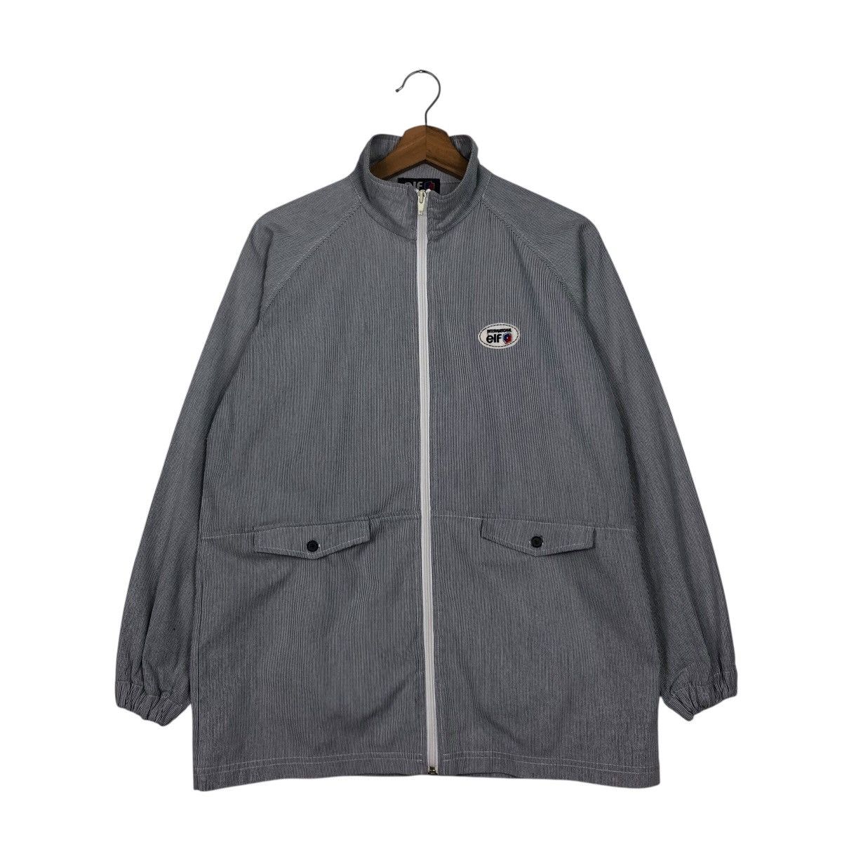 Japanese Brand Elf Racing Striped Full-Zip Jacket – Moto Streetwear Utility Size US M / EU 48-50 / 2 - 2 Thumbnail